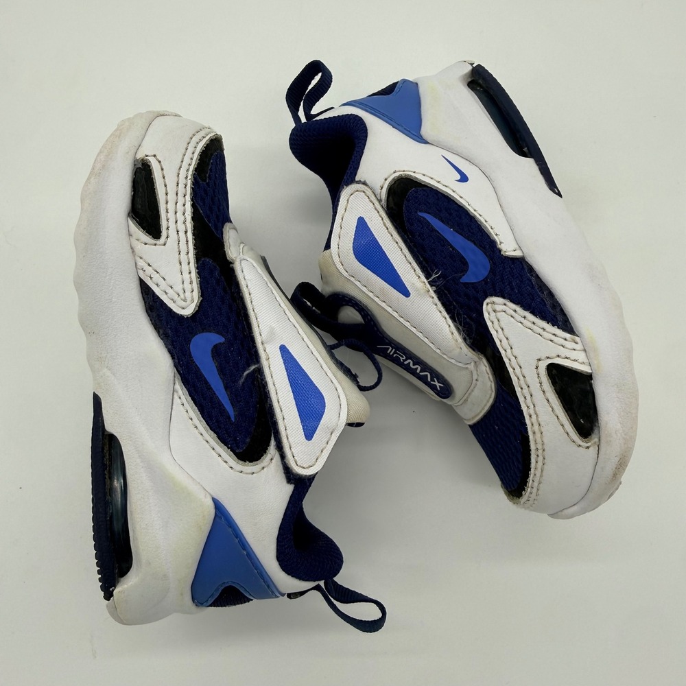 Nike Air Max Excee Toddler Shoes White Navy Blue Sneakers Size 6C - Picture 2 of 6